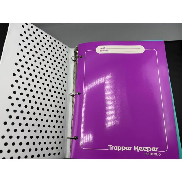 Mead Trapper Keeper Portfolio Binder Geometric Retr0 1980s Style - Picture 3 of 6